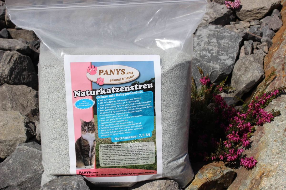 Naturkatzenstreu Premium white mit Babypuderduft