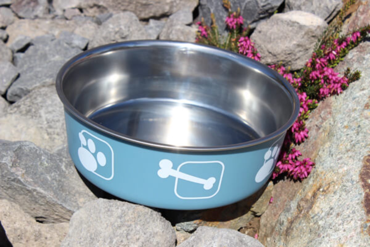 Edelstahlnapf Luna türkis